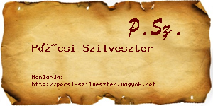 Pécsi Szilveszter névjegykártya